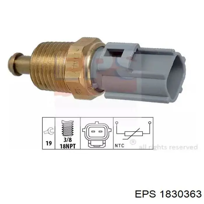 1830363 EPS sensor de temperatura do fluido de esfriamento