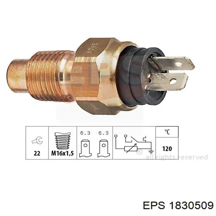 Датчик температуры охлаждающей жидкости 7762300 Fiat/Alfa/Lancia