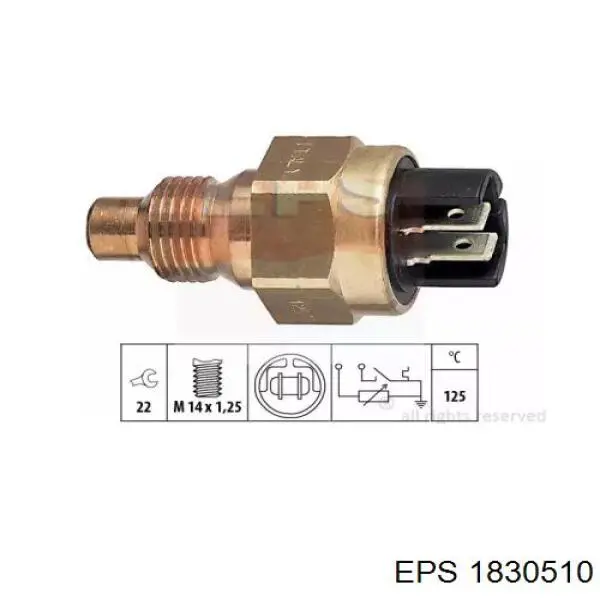 Датчик температуры охлаждающей жидкости 1830510 EPS