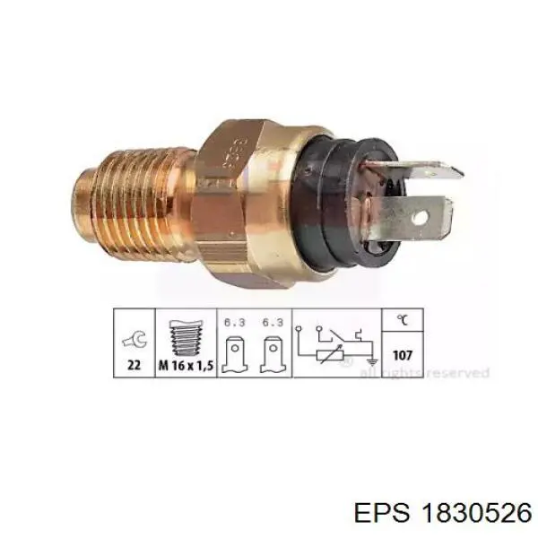 Sensor de temperatura del refrigerante 1830526 EPS