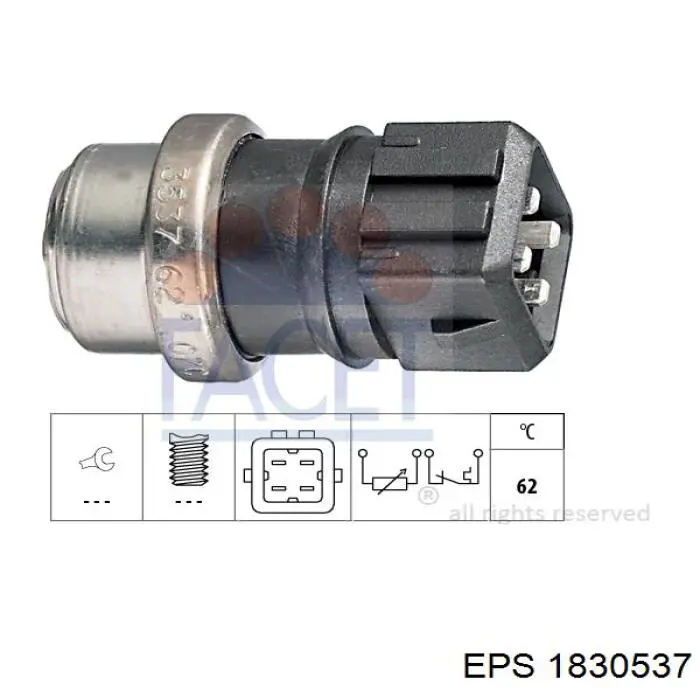 Датчик температуры охлаждающей жидкости 1830537 EPS