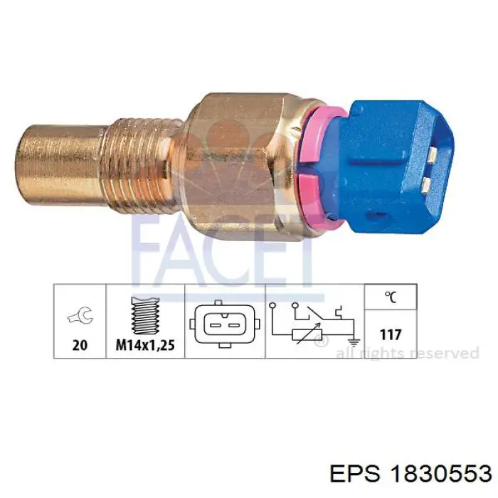 Датчик температури охолоджуючої рідини 1830553 EPS