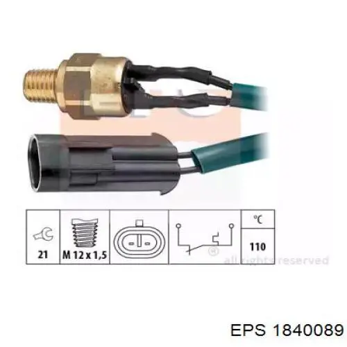 Датчик температуры охлаждающей жидкости 1840089 EPS