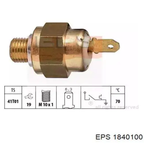 Датчик температури охолоджуючої рідини 1840100 EPS