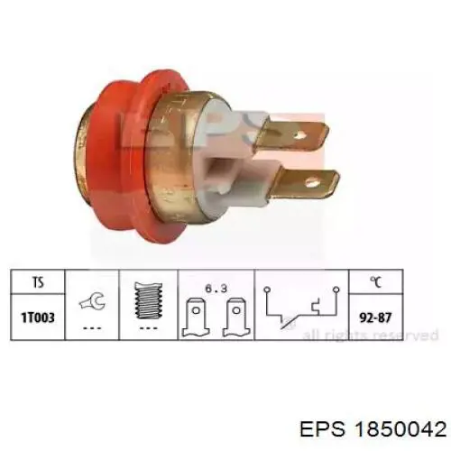 Датчик включения вентилятора радиатора 1850042 EPS