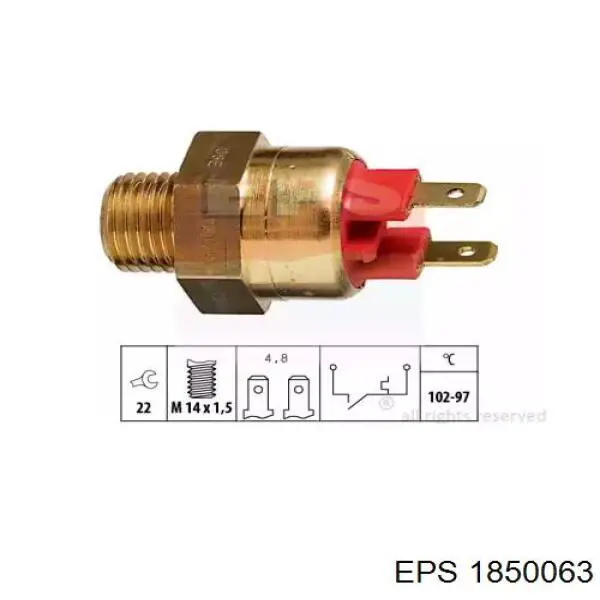 Датчик включения вентилятора радиатора 1850063 EPS