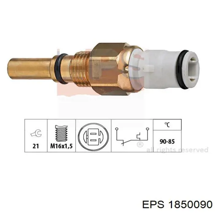 Датчик включения вентилятора радиатора 1850090 EPS