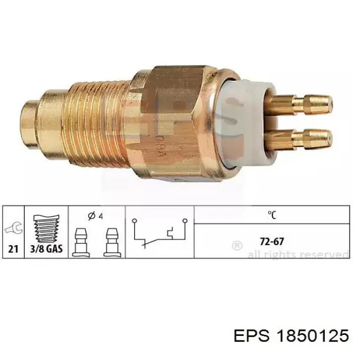 Датчик включения вентилятора радиатора 1850125 EPS