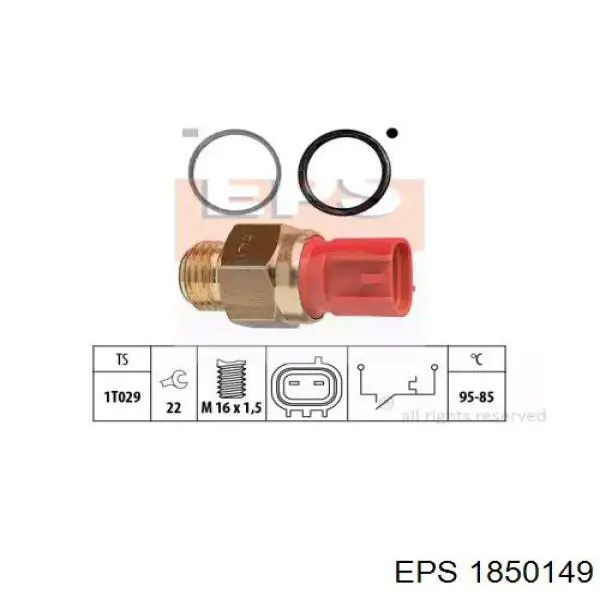 Датчик включения вентилятора радиатора 1850149 EPS
