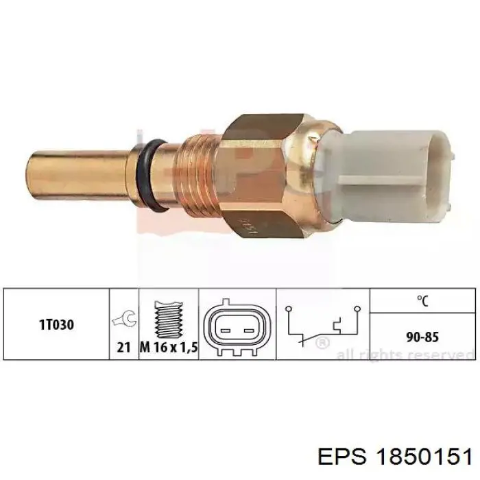 Датчик включения вентилятора радиатора 1850151 EPS