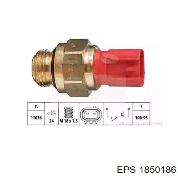 Датчик включения вентилятора радиатора 1850186 EPS