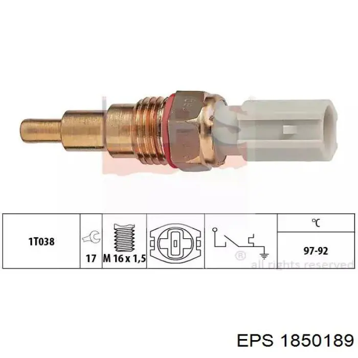 Датчик включения вентилятора радиатора 1850189 EPS