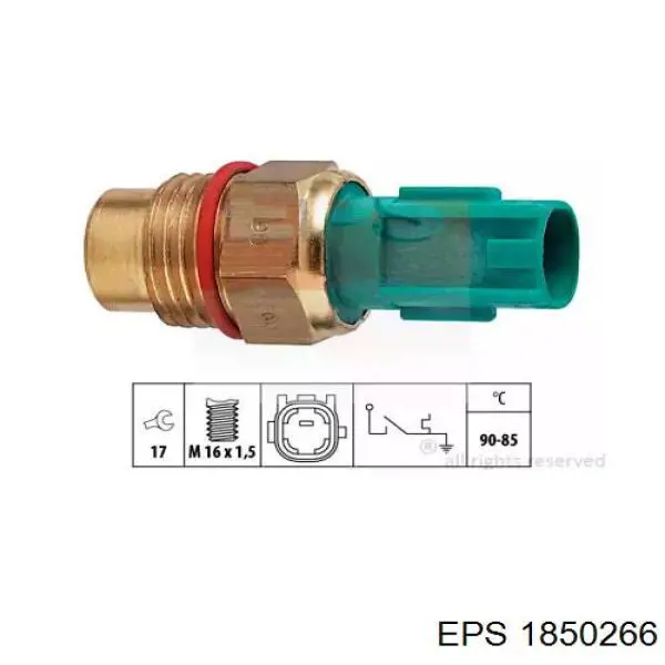 1.850.266 EPS sensor de temperatura do fluido de esfriamento (de ativação de ventilador do radiador)