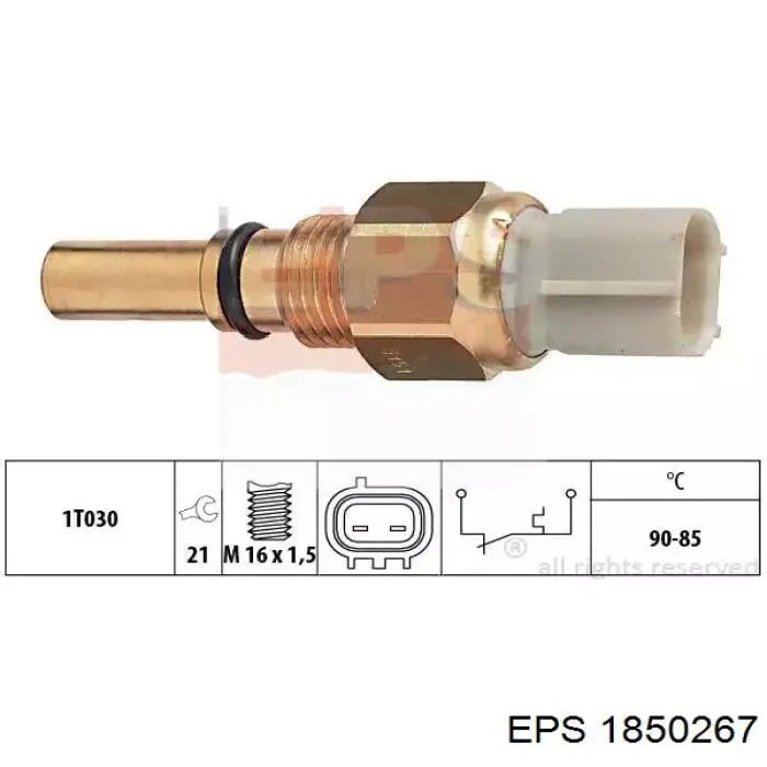 Compre 1850267 EPS Sensor de temperatura do fluido de esfriamento (de ativação de ventilador do radiador)