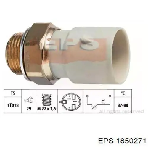 Датчик включения вентилятора радиатора 1850271 EPS