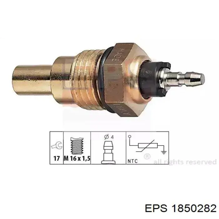Датчик включения вентилятора радиатора 1850282 EPS