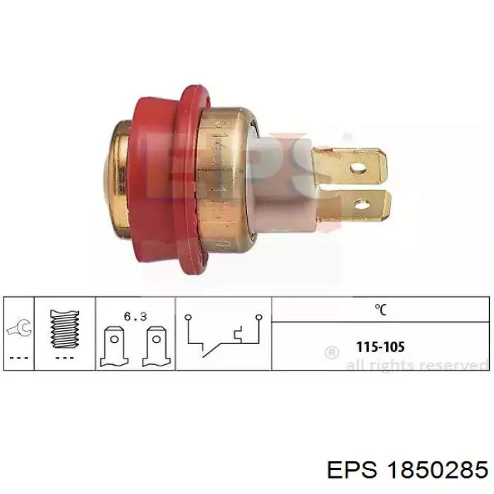 Датчик включения вентилятора радиатора 1850285 EPS