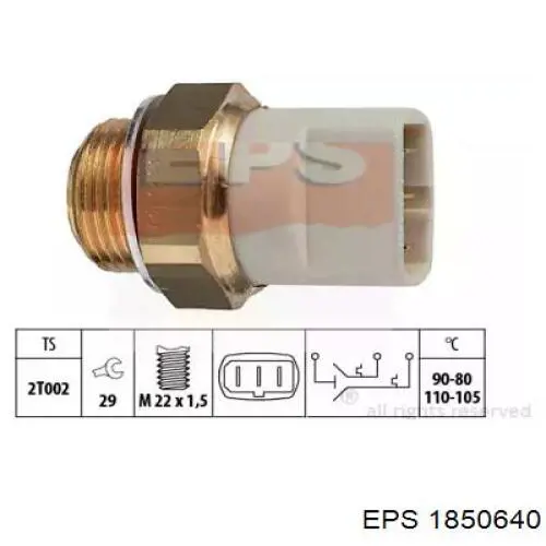 Датчик включения вентилятора радиатора 1850640 EPS