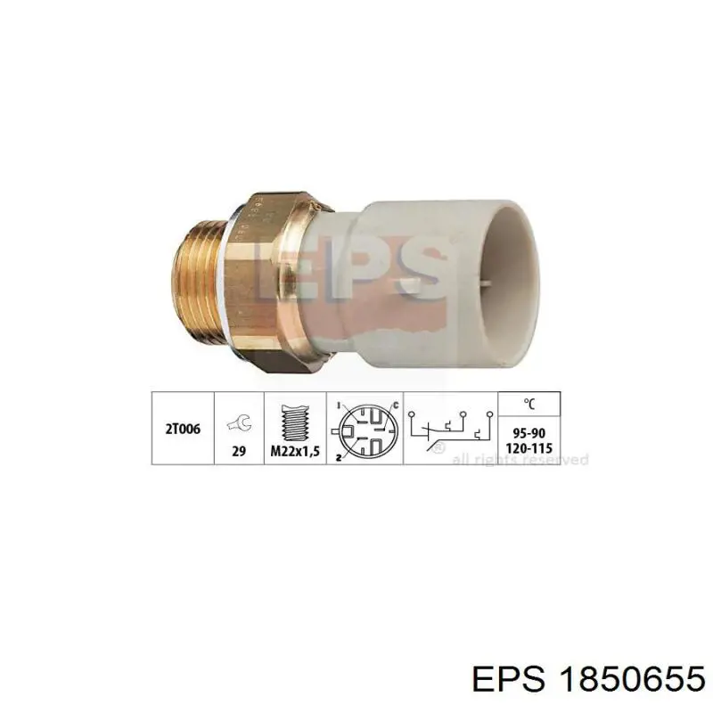1850655 EPS датчик температуры охлаждающей жидкости (включения вентилятора радиатора)