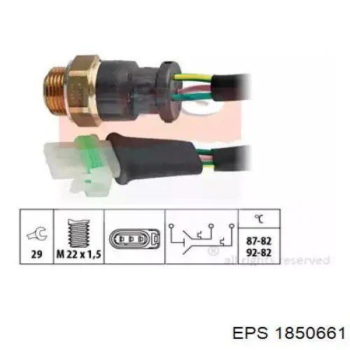 Датчик включения вентилятора радиатора 1850661 EPS