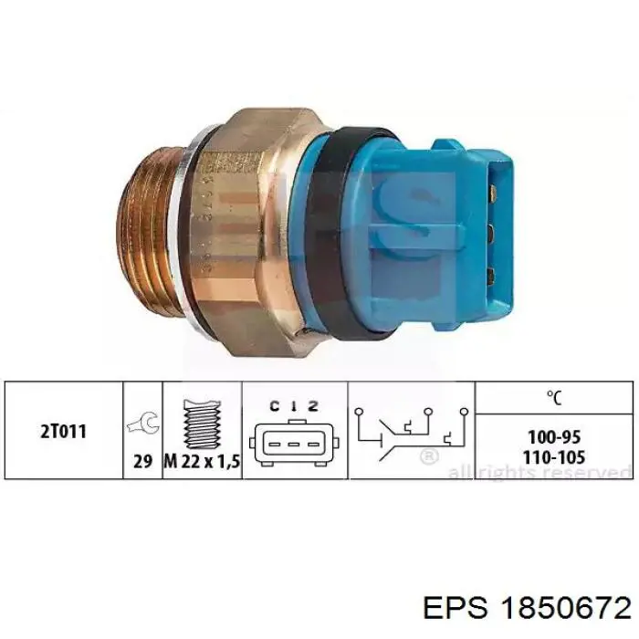 Датчик температуры радиатора EPS 1850672 цена, от 15.04 USD