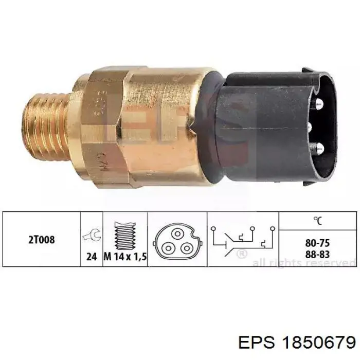 Датчик включения вентилятора радиатора 1850679 EPS