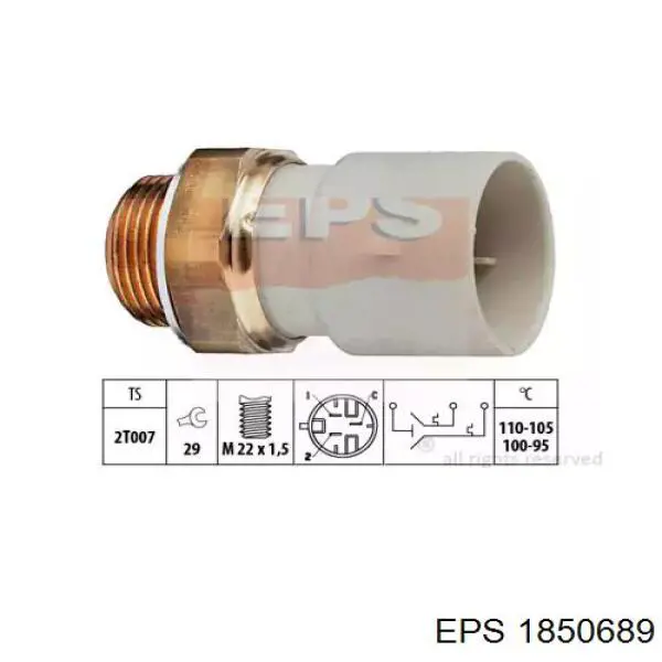 Датчик включения вентилятора радиатора 1850689 EPS