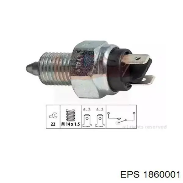 Датчик включения фонарей заднего хода 1860001 EPS