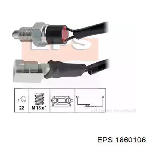 Датчик включения фонарей заднего хода 1860106 EPS