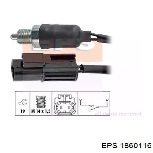 Датчик включения фонарей заднего хода 1860116 EPS