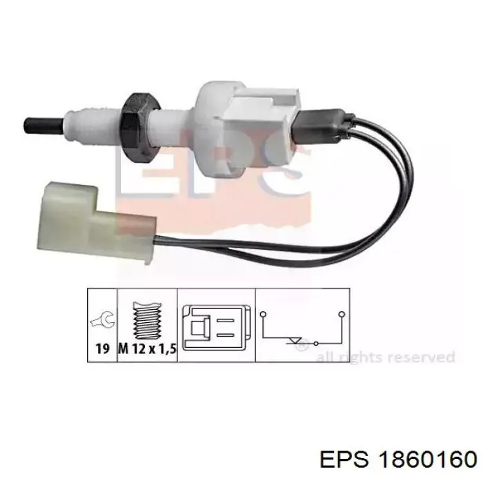 1860160 EPS sensor de ativação das luzes de marcha à ré
