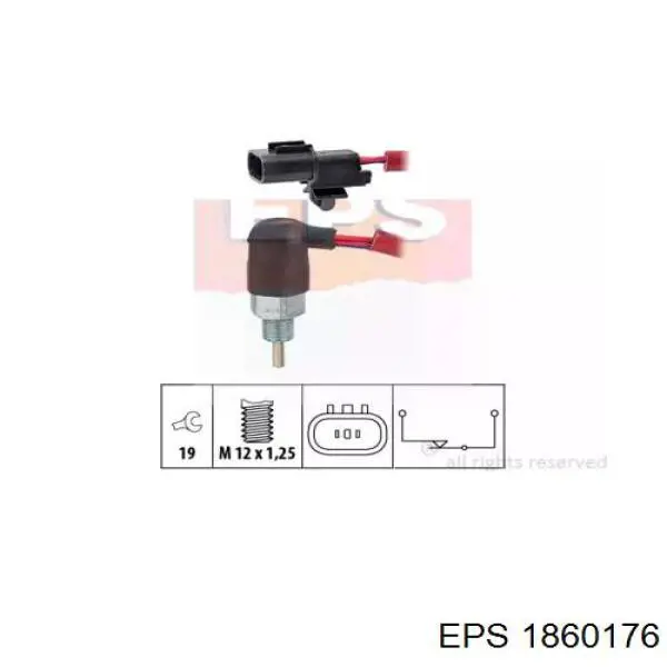 MD738316 Mitsubishi sensor de ativação das luzes de marcha à ré