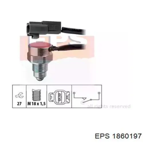 1.860.197 EPS sensor de ativação das luzes de marcha à ré