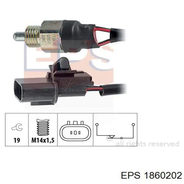 1860202 EPS sensor de ativação das luzes de marcha à ré