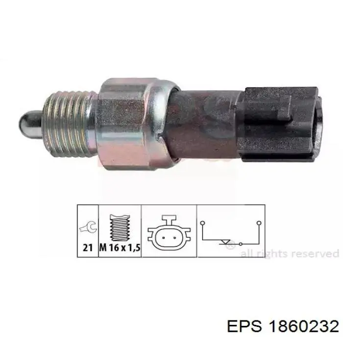 1860232 EPS sensor de ativação das luzes de marcha à ré