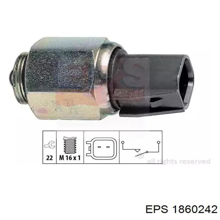 1860242 EPS sensor de ativação das luzes de marcha à ré
