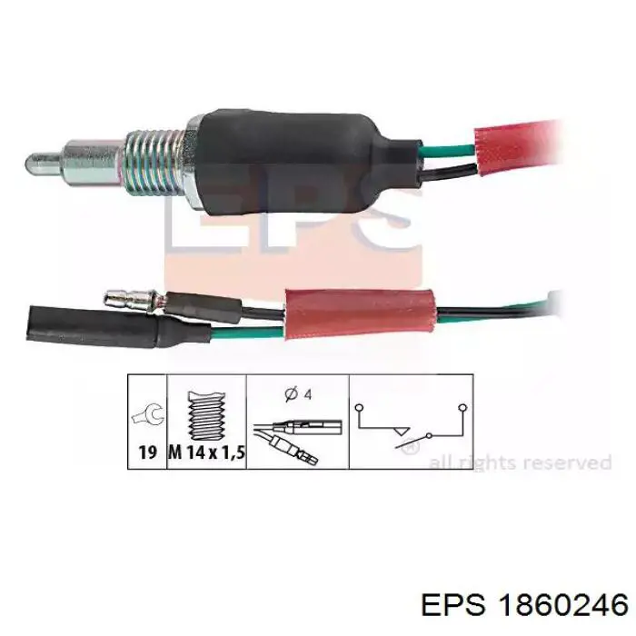 Compre 1860246 EPS Sensor de ativação das luzes de marcha à ré