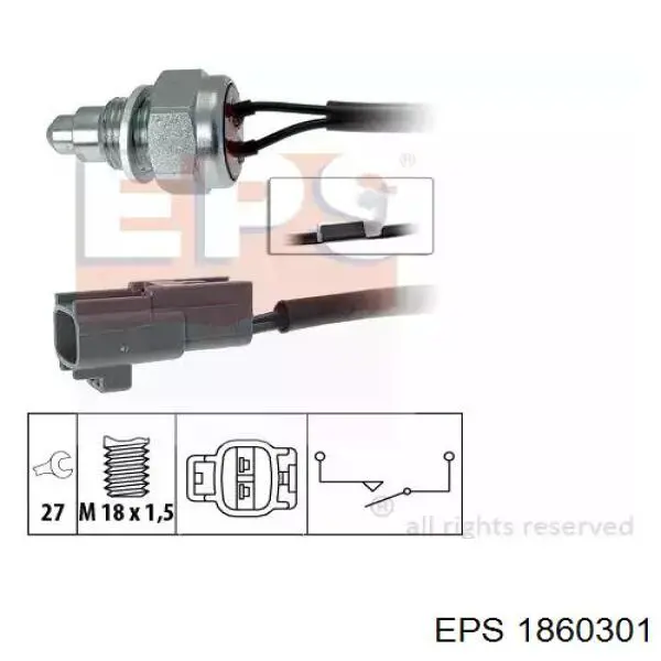 Включатель фонарей заднего хода EPS 1860301 цена, от 23.06 USD
