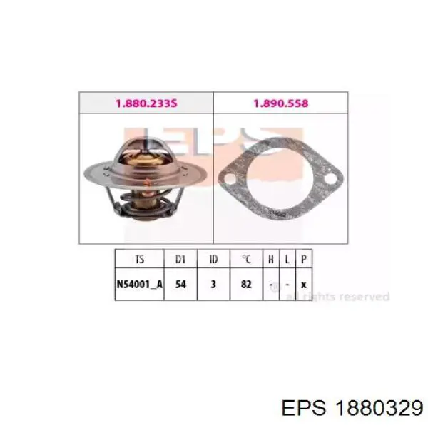 Termostato, refrigerante 1880329 EPS