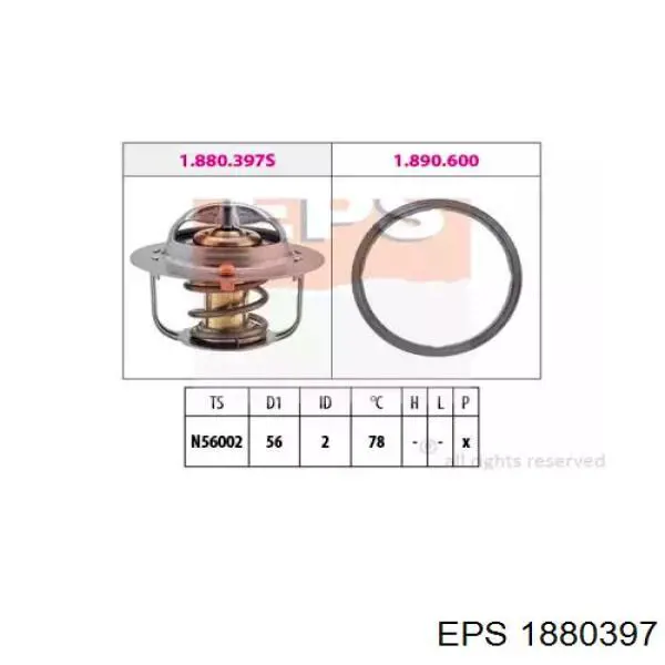 Termostato, refrigerante 1880397 EPS