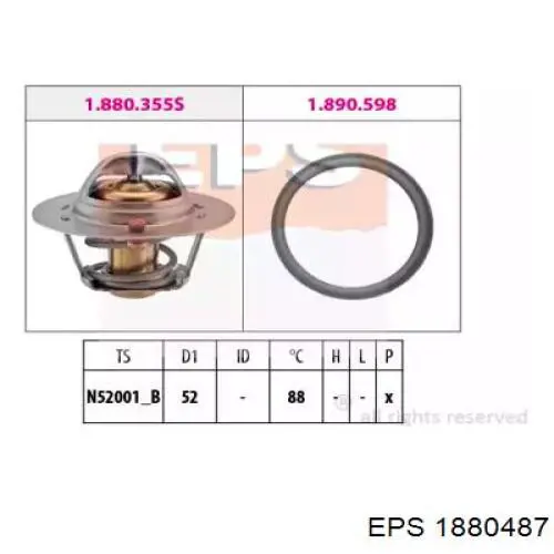 Termostato, refrigerante 1880487 EPS