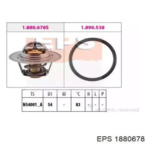 Termostato, refrigerante 1880678 EPS