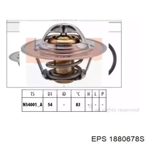 Termostato, refrigerante 1880678S EPS