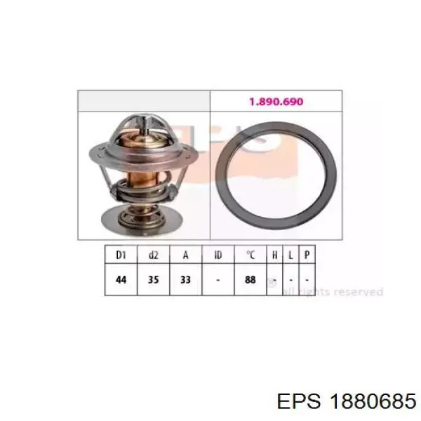 Termostato, refrigerante 1880685 EPS
