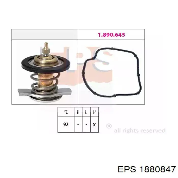 Кожух термостата EPS 1880847 цена, от 17.82 USD