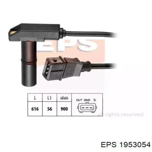 Sensor de posición del cigüeñal 1953054 EPS