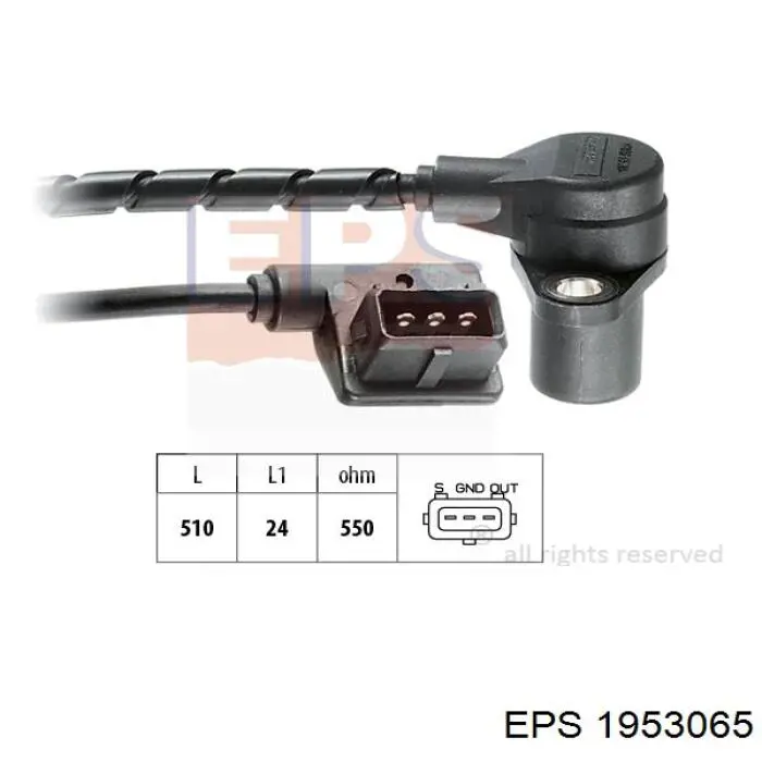 Sensor de posición del cigüeñal 1953065 EPS