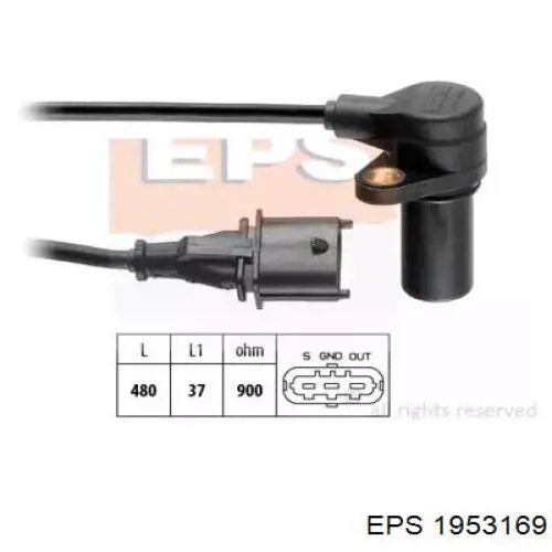 Sensor de posición del cigüeñal 1953169 EPS