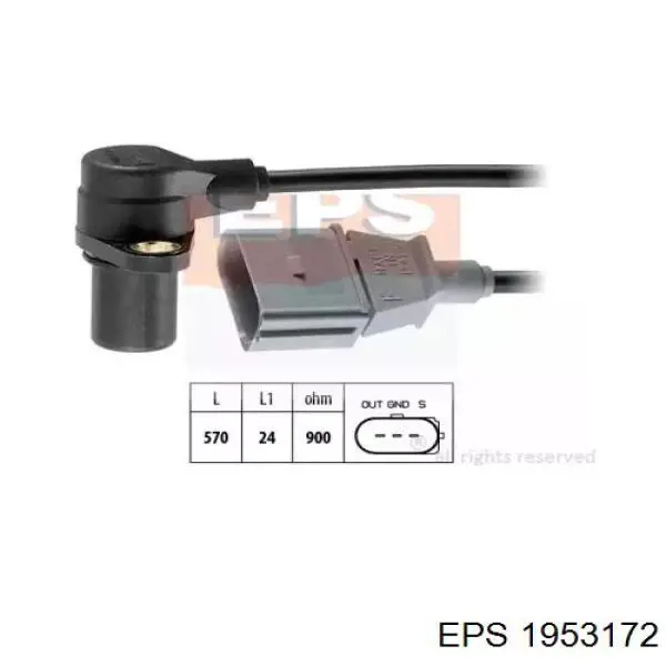 Sensor de posición del cigüeñal 1953172 EPS