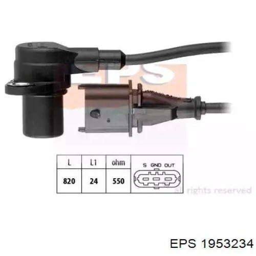 1953234 EPS sensor de posição (de revoluções de cambota)